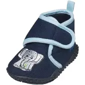 Playshoes Innesko 'Elefant' marinblå / ljusblå / ljusgrå