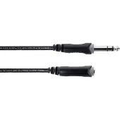 Cordial 14825 Teleplugg Audio Anslutningskabel [1x Teleplugg 6,3 mm (stereo) - 1x Teleplugg 6,3 mm (stereo)] 5 m Svart PVC-mantel, tvinnad