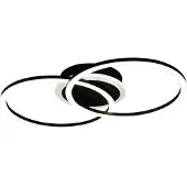 TRIO Leuchten LED taklampa Venida, dimbar, Svart, Vardagsrum / matsal, Metall, Modern, LED-taklampa