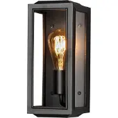Konstsmide 7348-750, Väggbelysning för utomhusbruk, Svart, Stål, IP44, Fasad, I