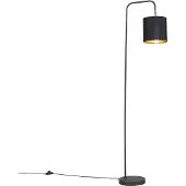 QAZQA Smart golvlampa svart inkl WiFi A60 glödlampa - Lofty
