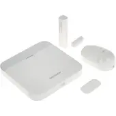 Hikvision AX PRO Kit - Hemsäkerhetssystem - trådlös, kabelansluten - Wi-Fi - 868 MHz, 2.4 Ghz - 10/100 Ethernet - vit