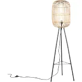 QAZQA Smart rustik golvlampa rotting inkl. WiFi A60 - Manila