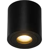 QAZQA Modern rund takspotlight svart IP44 - Capa