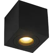 QAZQA Modern kvadratisk badrumsspotlight svart - Capa
