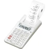 Casio HR-8RCE, Skrivbord, Utskrift, 12 siffror, 1 linjer, Batteri, Vit