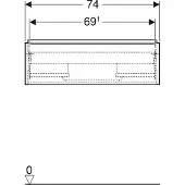 Geberit Underskåp iCon 1 låda 74x24,7 vit