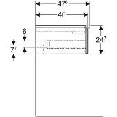 Geberit Underskåp iCon 1 låda 88,8x24,7 sandgrå
