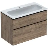 Geberit Möbelset iCon smal 2 lådor 90x63 nöt