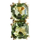 Swarovski Millenia Enkel Slipning Guldpläterad Öronklämma Grön Dam öronsmycken 5602389 Box (Random Color)