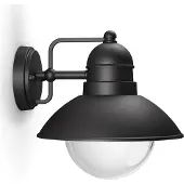 Philips myGarden Hoverfly vägglampa 60 W E27 ljuskälla medföljer inte, Väggbelysning för utomhusbruk, Svart, Metall, IP44, Terass, Trädgård, I
