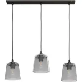 Helam Glas pendellampa Lucea , dimbar, Svart, Vardagsrum / matsal, Glas, Modern, Pendellampa