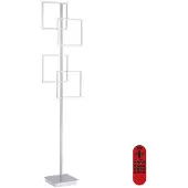 Paul Neuhaus LED golvlampa Inigo, dimbar, Aluminium / grå / zink, Vardagsrum / matsal, Metall, Modern, LED-golvlampa