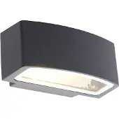 QAZQA Modern utomhusvägglampa grafit 14,3 cm IP44 - Latina