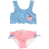 Playshoes Bikini 'Krebs' rökblå / guld / rosa / vit