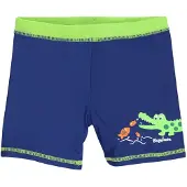 Playshoes Badshorts 'Krokodil' royalblå / neongrön / pastellorange