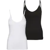 Vero moda Topp 'MAXI' svart / vit
