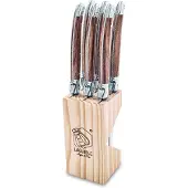 Laguiole Grillknivar Wood Set/6