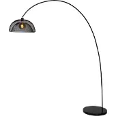 Lucide Båglampa Mesh, Svart, Vardagsrum / matsal, Metall, Modern, Golvlampa