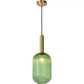 Lucide Glashänglampa Maloto, Ø 20 cm, grön dimbar, Grön, Vardagsrum / matsal, Glas