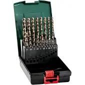 Metabo 627121000 Metall-spiralborrset 19 delar 1 mm, 1.5 mm, 2 mm, 2.5 mm, 3 mm, 3.5 mm, 4 mm, 4.5 mm, 5 mm, 5.5 mm, 6 mm, 6.5 mm, 7 mm, 7.5 mm, 8 mm, 8.5 mm,