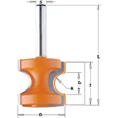 Cmt Avrundningsfräs ; S=12 mm; D=25,4 mm
