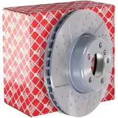 FEBI BILSTEIN Bromsskiva 105724 fram, ventilerad, slits, höggradigt förkolnad, 1 Stycke