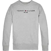 Tommy Hilfiger Sweatshirt - Essential - Organic - Gråmelerad - - 7 år (122) - Sweatshirt