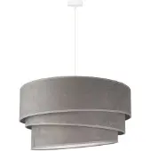 Duolla Hänglampa Devon , dimbar, Aluminium / grå / zink, Vardagsrum / matsal, Textil / tyger / siden, Modern, Pendellampa