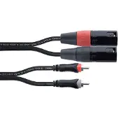 Cordial EU 3 MC XLR Anslutningskabel [2x XLR-kontakt 3-polig - 2x RCA-hane] 3 m Svart