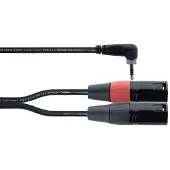 Cordial EY 3 WRMM XLR Y-adapter [1x 3,5 mm jackkontakt - 2x XLR 3-polig kontakt] 3 m Svart