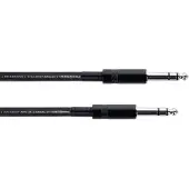 Cordial 14818 Teleplugg Audio Anslutningskabel [1x Teleplugg 6,3 mm (stereo) - 1x Teleplugg 6,3 mm (stereo)] 6 m Svart PVC-mantel, tvinnad