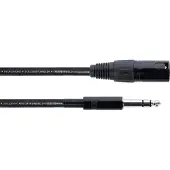 Cordial EM 6 MV XLR Anslutningskabel [1x XLR-kontakt 3-polig - 1x Teleplugg 6,3 mm (stereo)] 6 m Svart