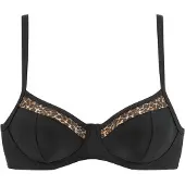 LASCANA Bikiniöverdel 'Adele' beige / brun / svart