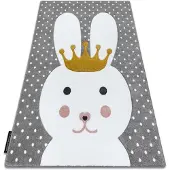 Rugsx Matta PETIT BUNNY Hare grå 180x270 cm
