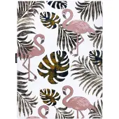 Rugsx Matta PETIT GARDEN FLAMINGOS MONSTERA LÖV grädde 80x150 cm
