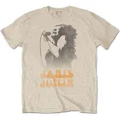 Ginza.se Janis Joplin: Unisex T-Shirt/Working The Mic (Sand) (X-Large)