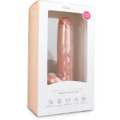 Easytoys Dildo Collection - dildo med sugkopp och pung - stora 26,5cm - hudfärgad