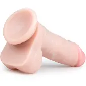 EasyToys - dildo med sugkopp och pung - 17,5 cm - natur