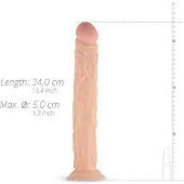Huismerk Shawn - realistisk stor dildo - 35cm - hudfärgad
