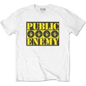 Ginza.se Public Enemy: Unisex T-Shirt/Four Logos (White) (Small)