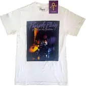 Ginza.se Prince: Unisex T-Shirt/Purple Rain Square (White) (Medium)