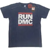 Ginza.se Run DMC: Unisex T-Shirt/Logo (Navy Blue) (Wash Collection) (Small)
