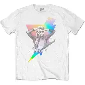 Ginza.se David Bowie: Unisex T-Shirt/Holographic Bolt (White) (Foiled) (Medium)