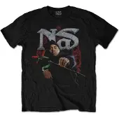 Ginza.se Nas: Unisex T-Shirt/Red Rose (Black) (X-Large)