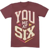 Ginza.se You Me At Six: Unisex T-Shirt/Cube (Maroon Red) (Large)