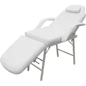 vidaXL Bärbar behandlingsstol konstläder 185x78x76 cm vit