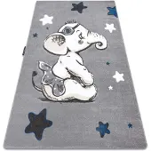 Rugsx Matta PETIT ELEPHANT STARS grå 180x270 cm