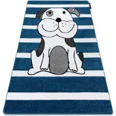 Rugsx Matta PETIT PUPPY blå 140x190 cm