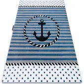 Rugsx Matta PETIT MARINE ANCHOR SEA blå 180x270 cm
